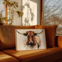 Longhorn in Ink and Rust