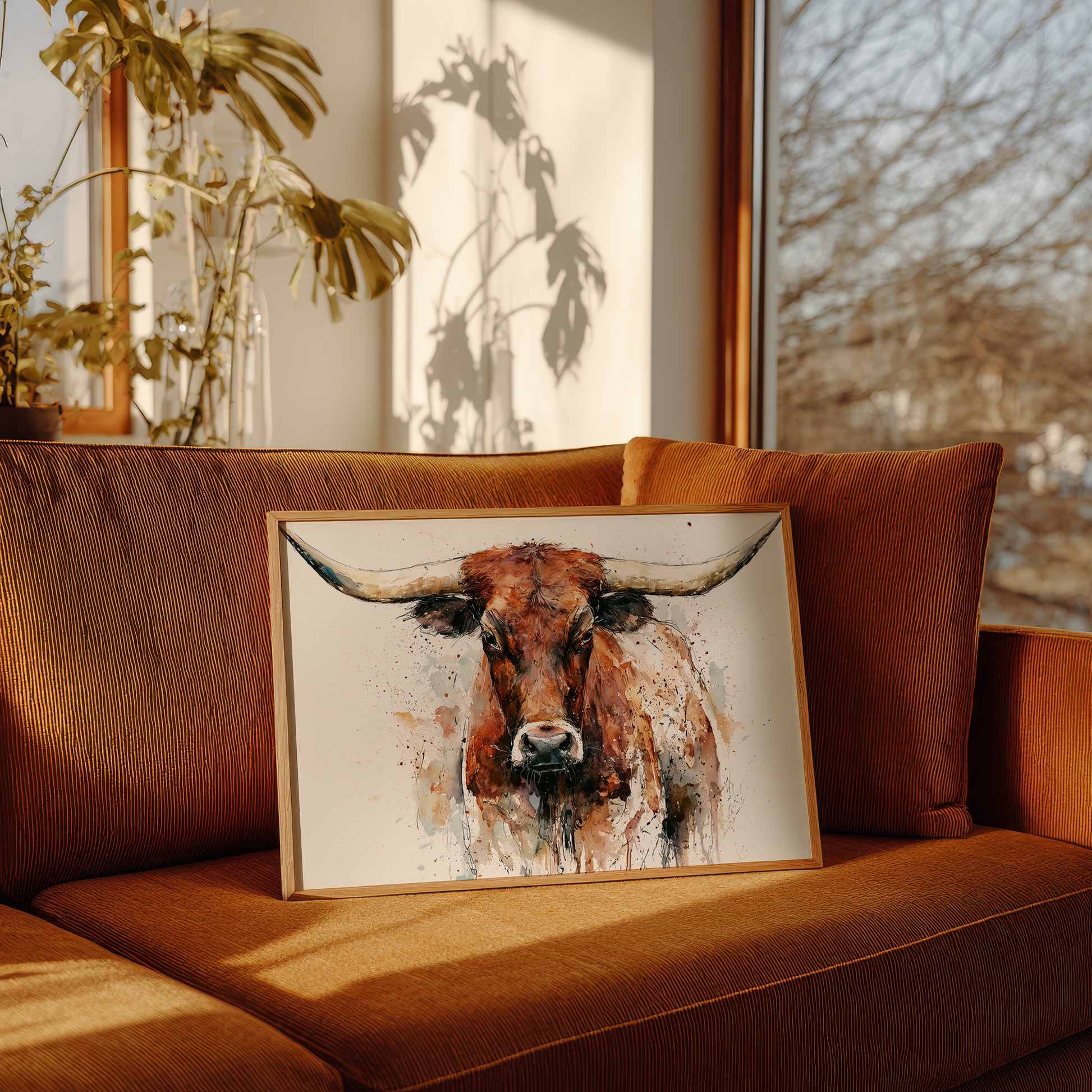 Longhorn in Ink and Rust