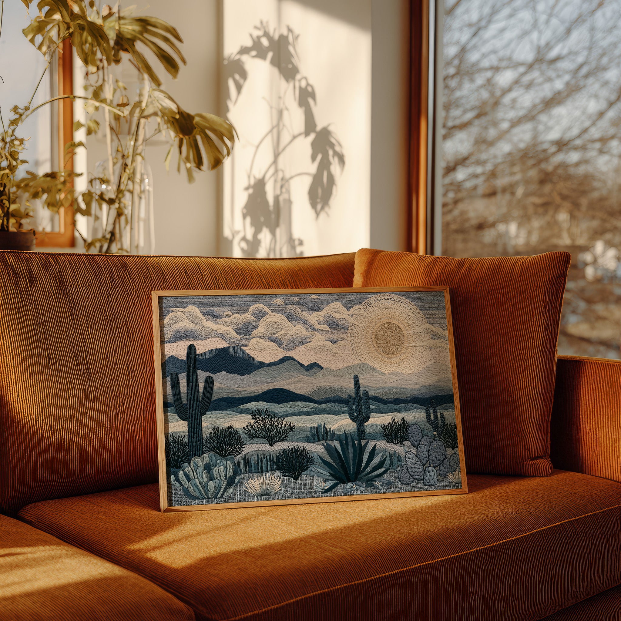 Moonrise Over the Saguaros