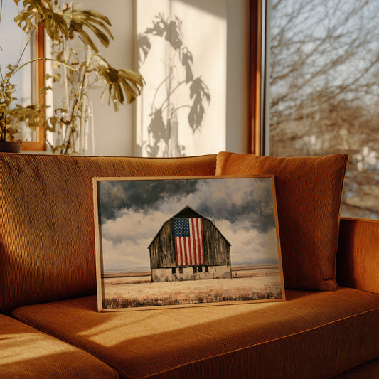 Old Glory in the Wheat Field