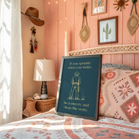Sprinkle, Tinkle, Clean the Seaty in Teal & Gold