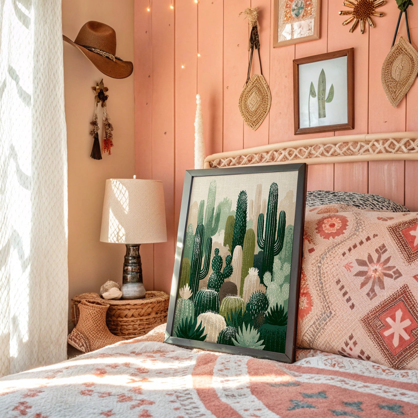 Spiny Sanctuary: Detailed Cactus Collage