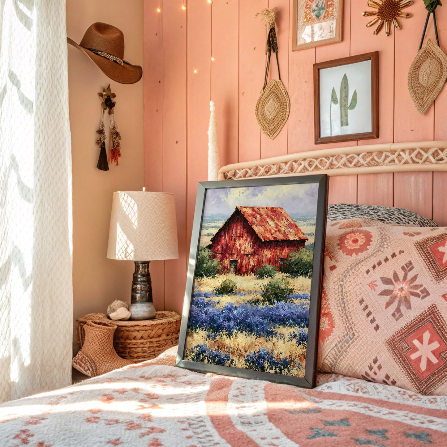 Red Barn in the Bluebonnets