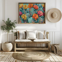 Cactus Bloom, Speckled Turquoise