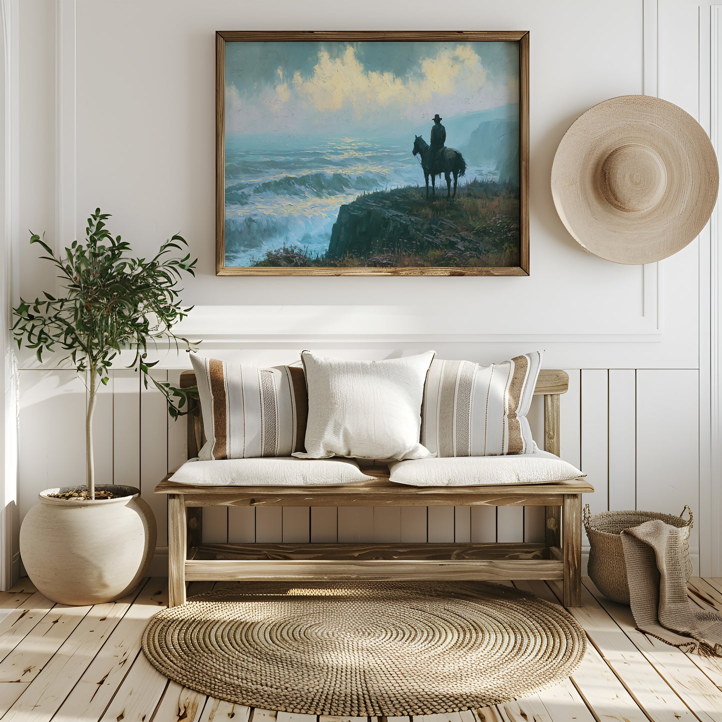 Cowboy's Watch Over the Waves
