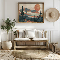 Amber Moon Over Canyon Ridge