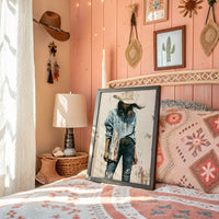 Denim, Dust, and a Wide Brim