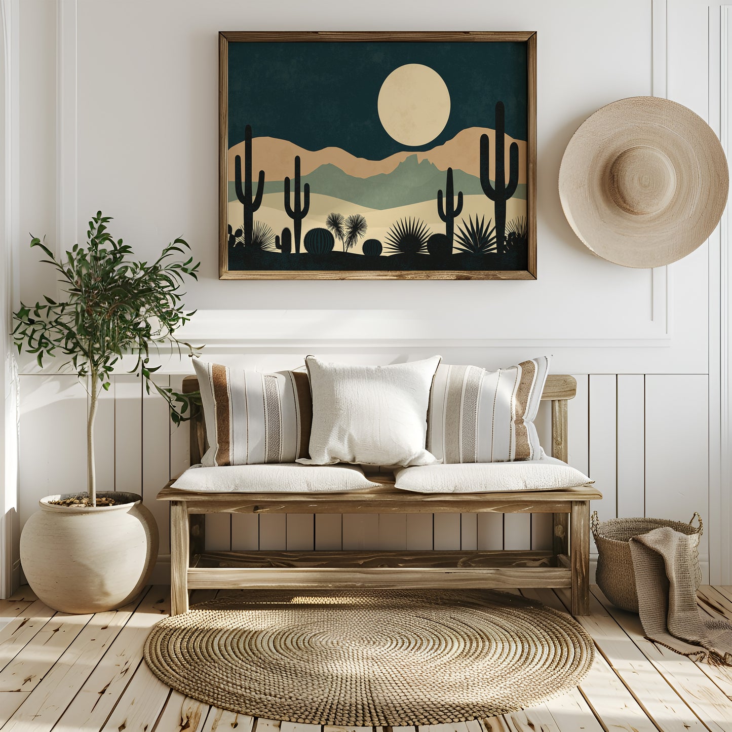 Cactus Garden Beneath the Moon