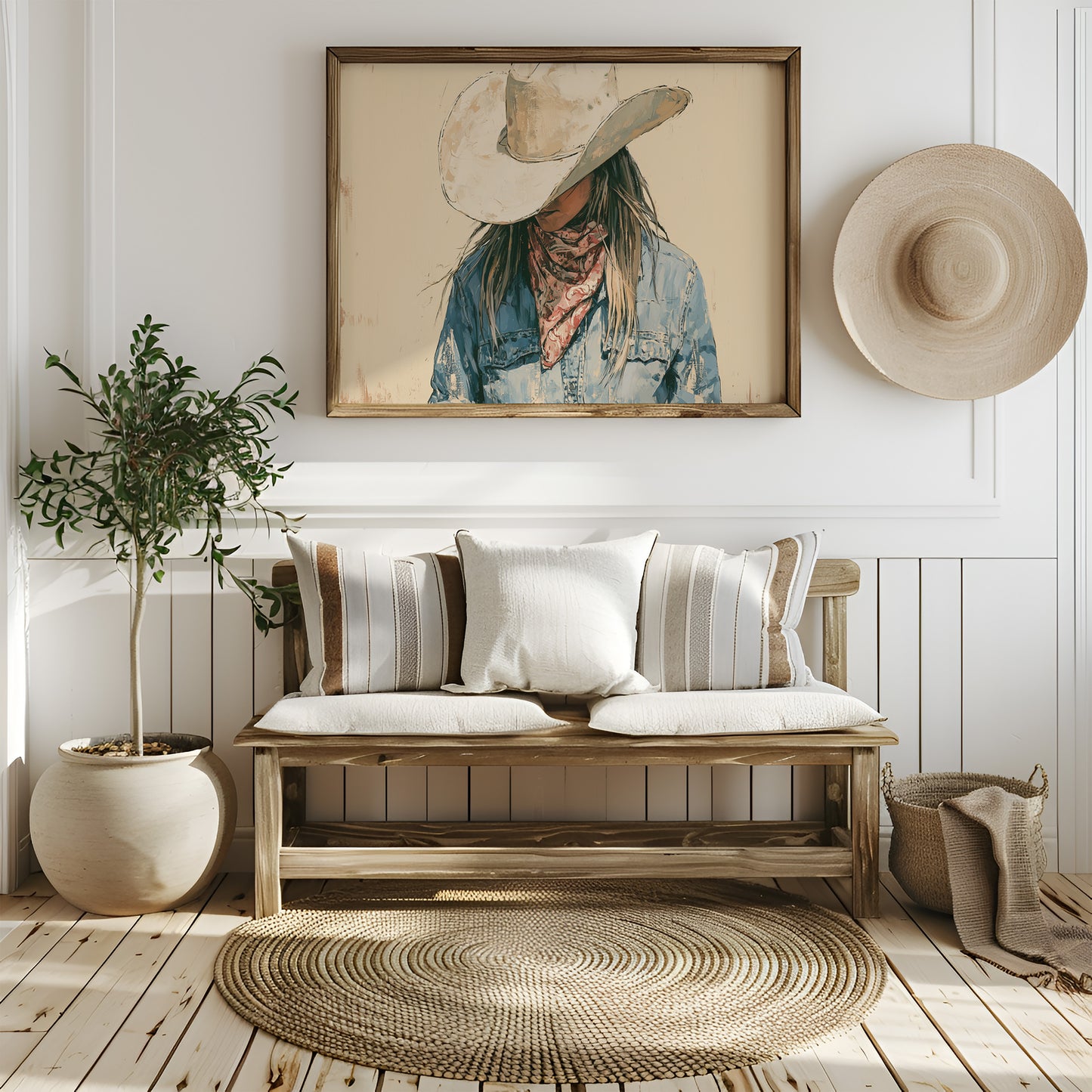 Bandana and Denim Portrait