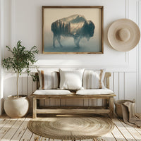 Bison Holding a Mountain Range