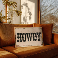 Howdy, Weathered Sign