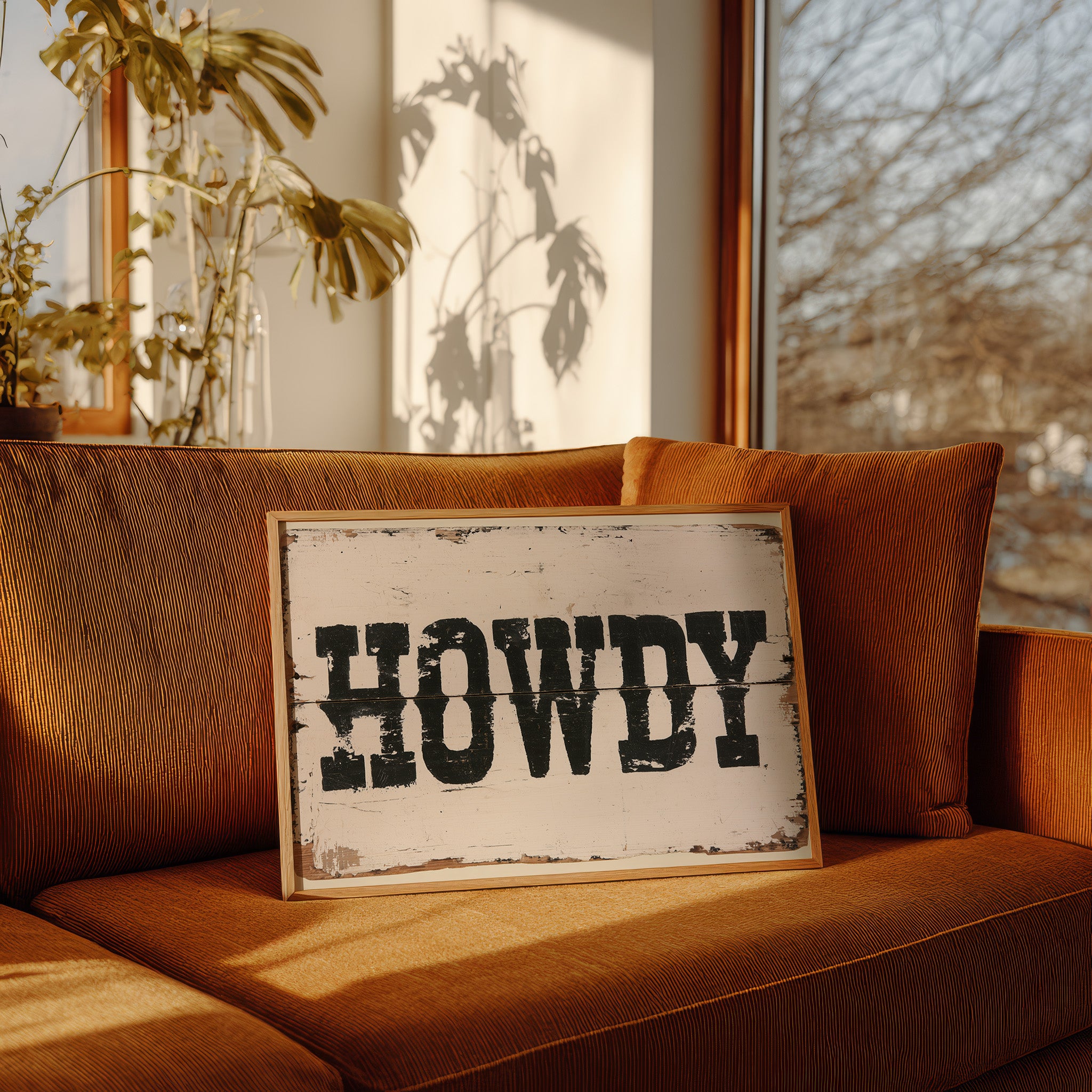 Howdy, Weathered Sign