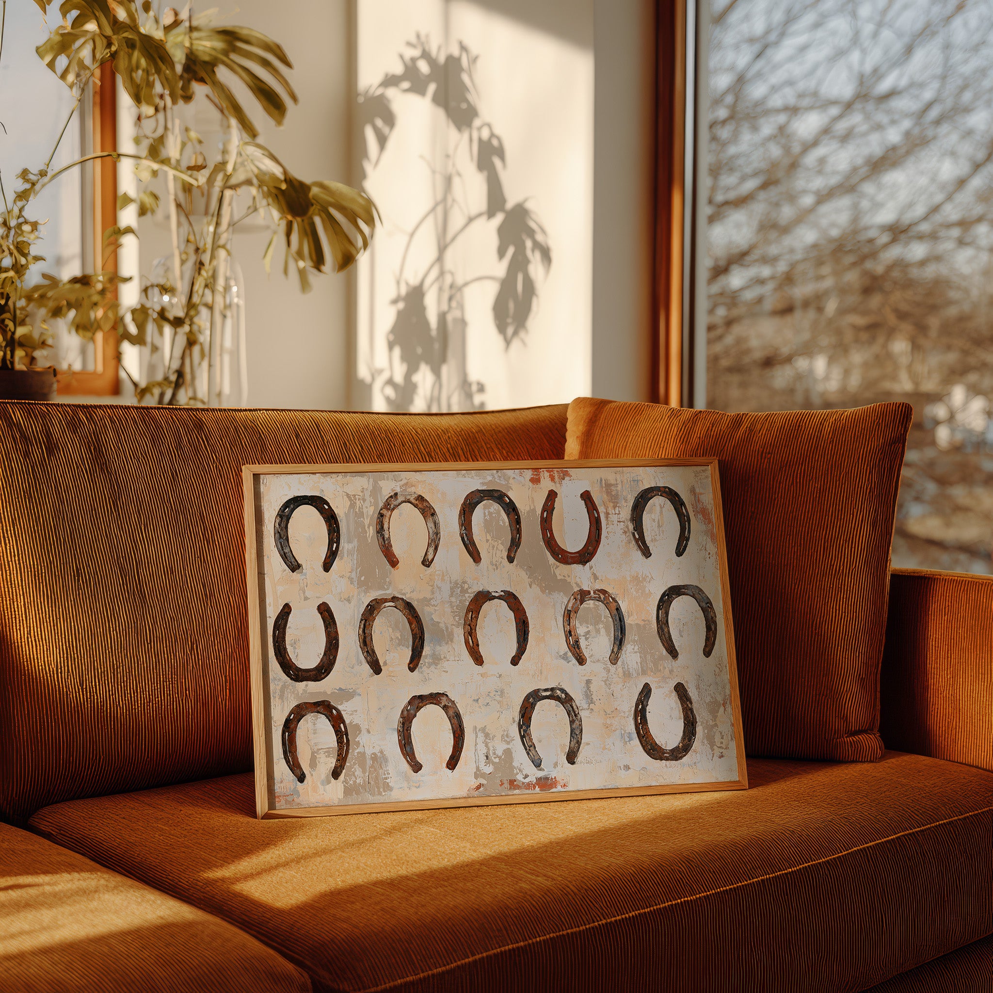 Fourteen Rusted Horseshoes