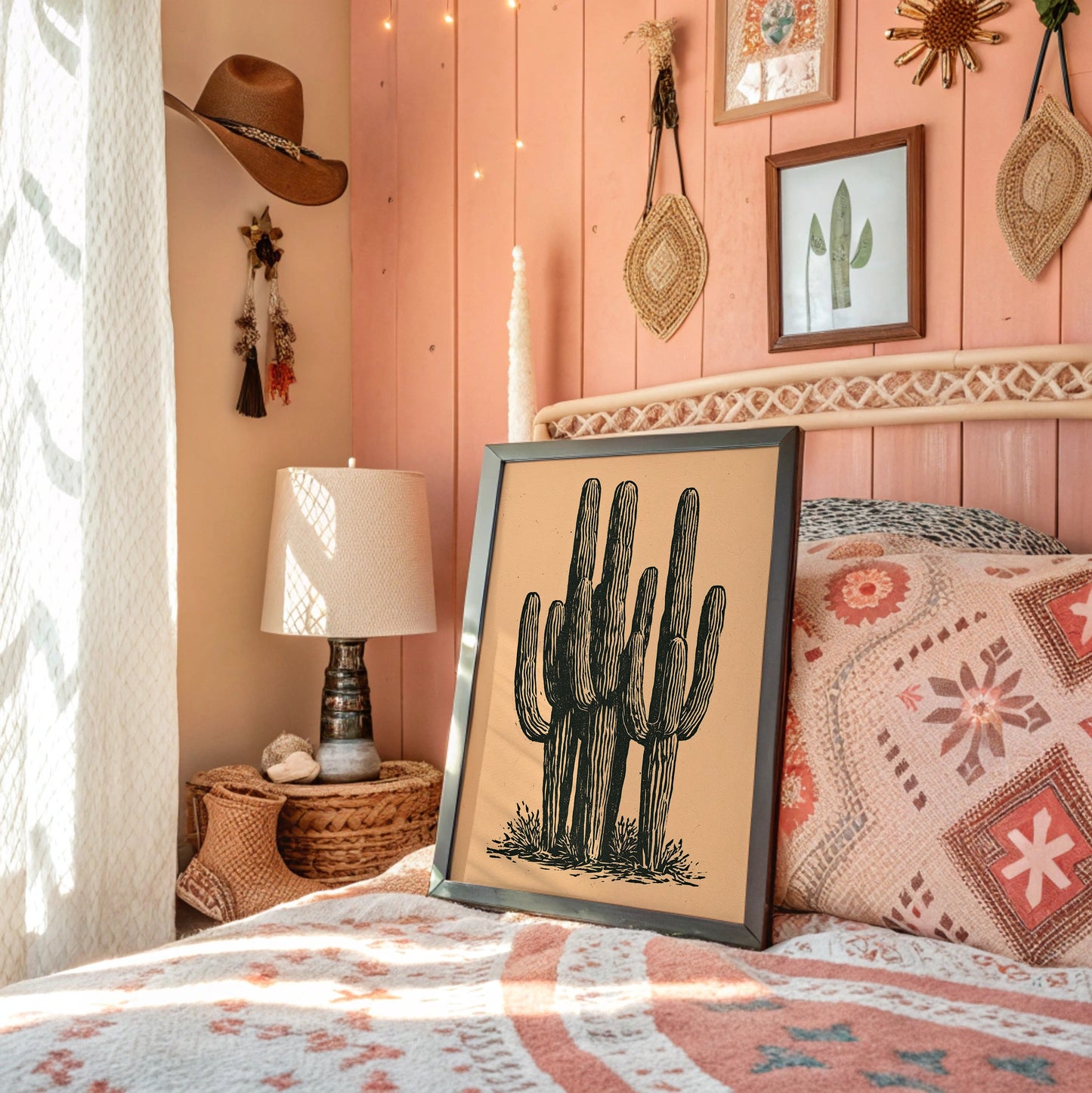 Saguaro Cluster In Relief