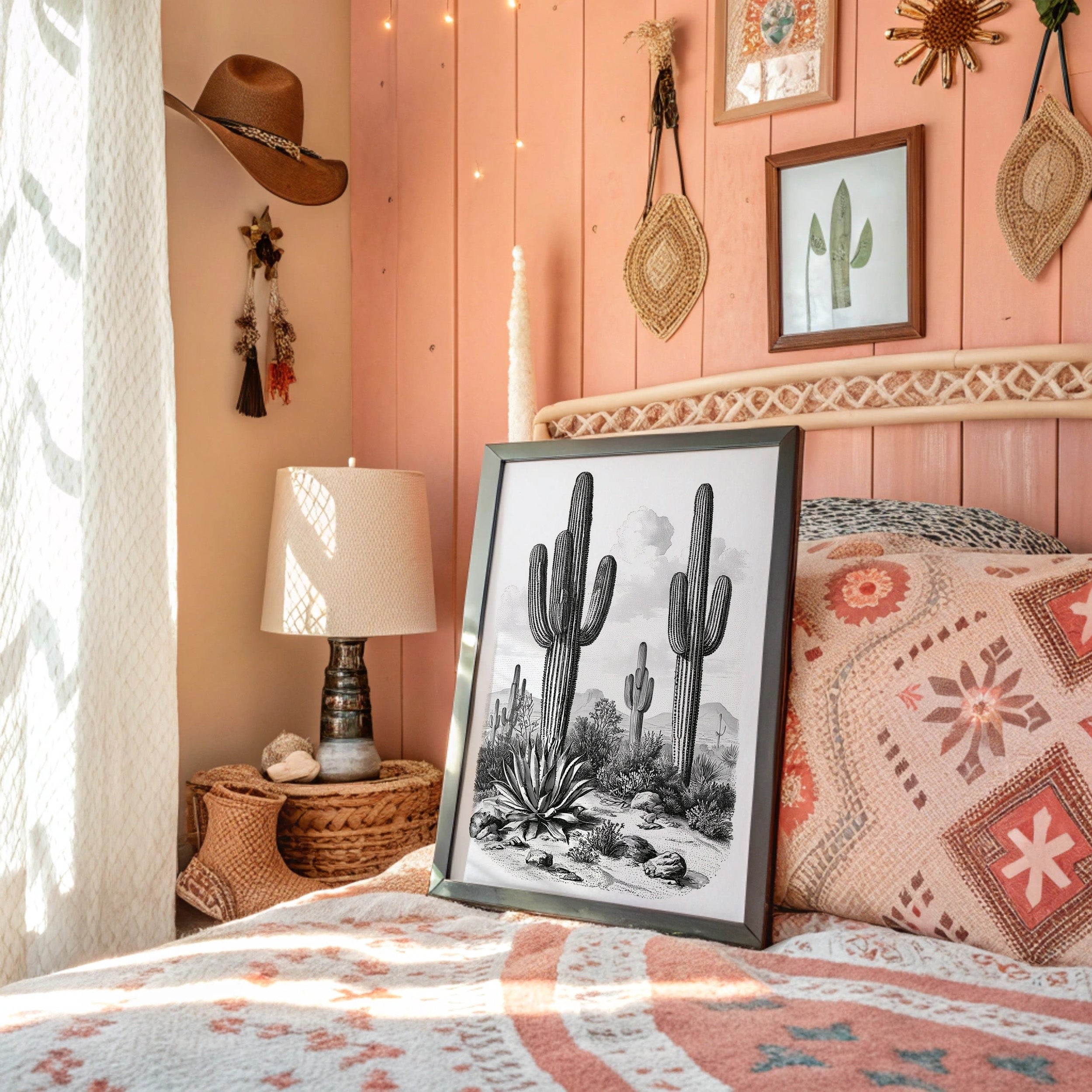 Desert Engraving With Agave