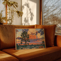 Joshua Trees At Blaze Hour