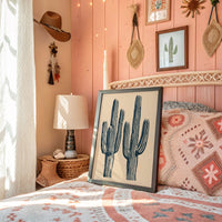 Twin Saguaros Standing Tall