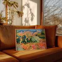 Desert Superbloom, Mountain Backdrop
