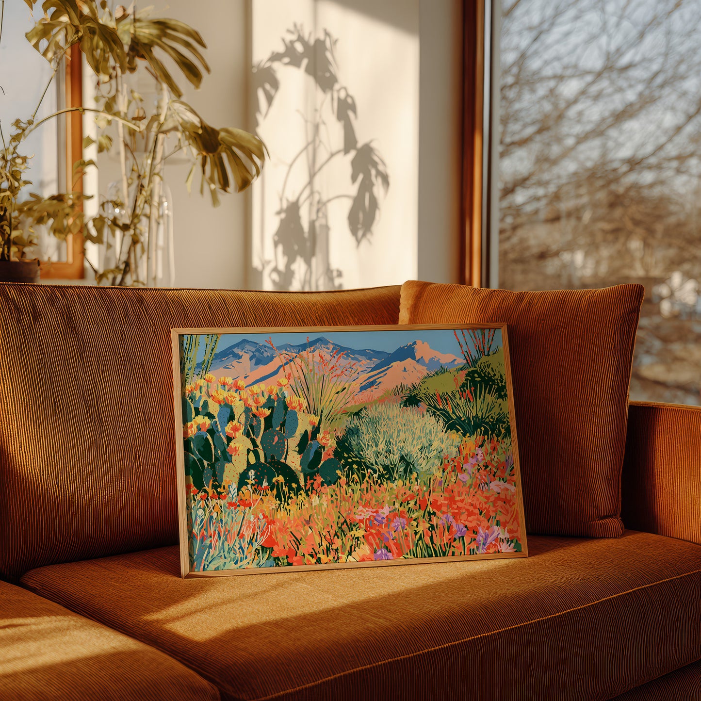 Desert Superbloom, Mountain Backdrop