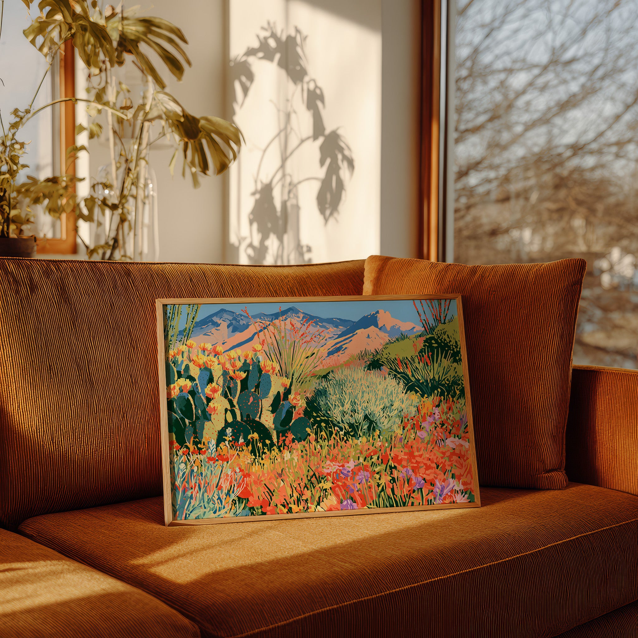 Desert Superbloom, Mountain Backdrop