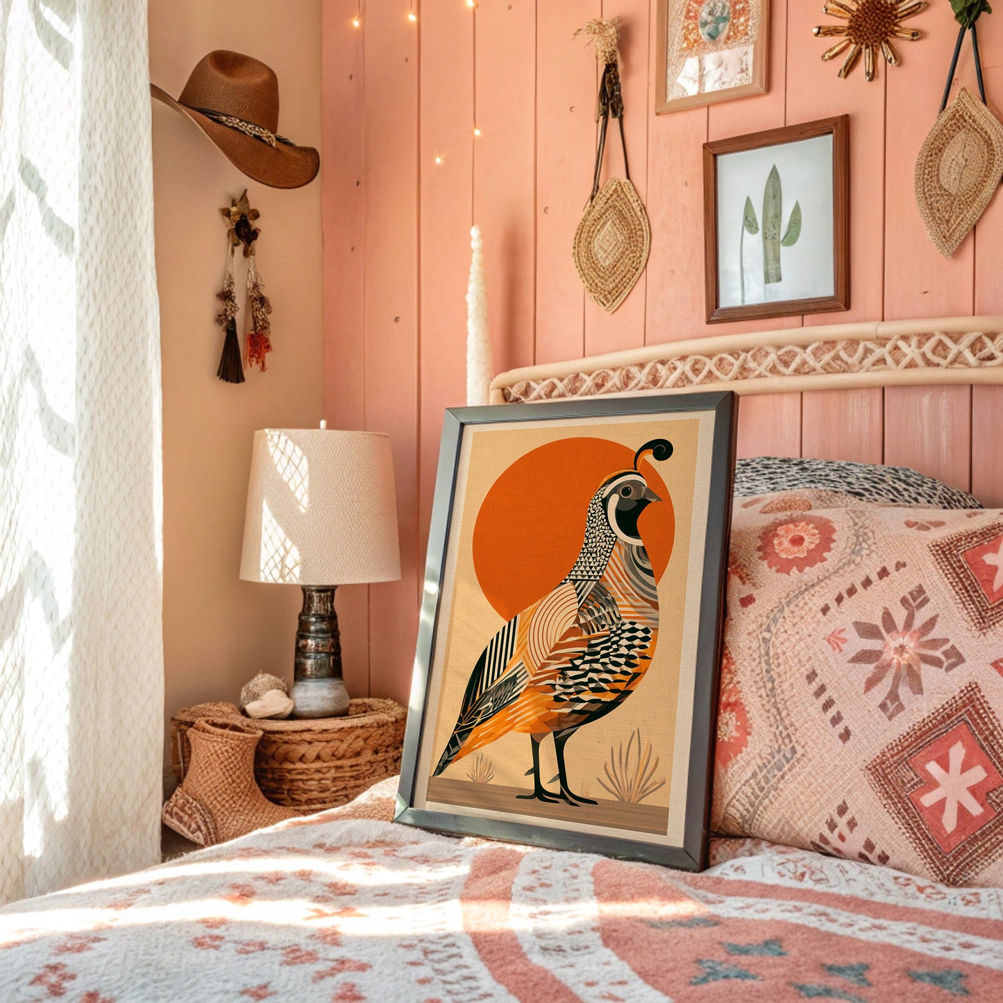 Desert Quail at Sunrise