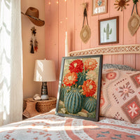 Desert Bloom: Crimson Succulents