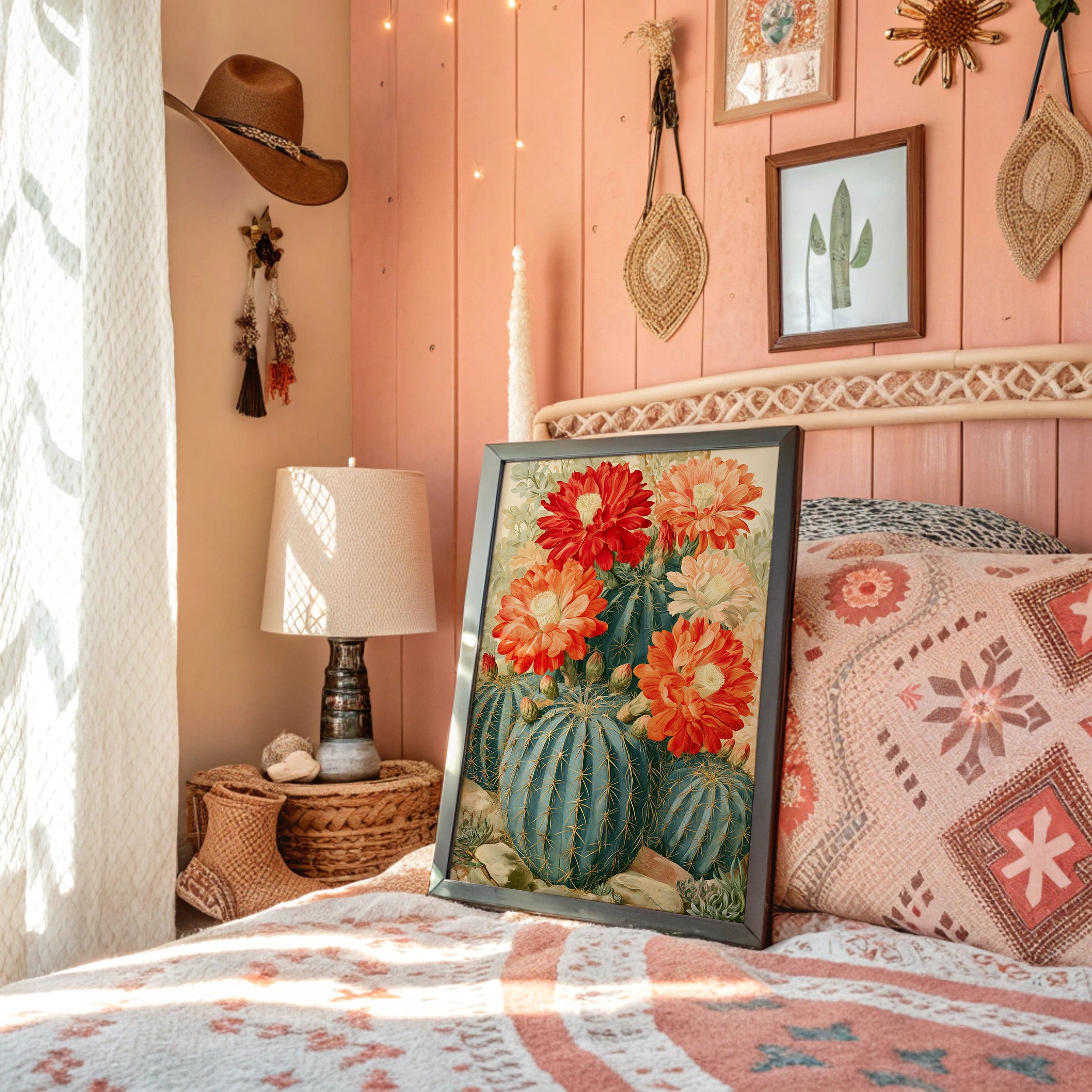 Desert Bloom: Crimson Succulents