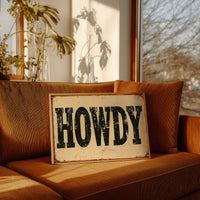 Howdy, Rusted Tin Sign