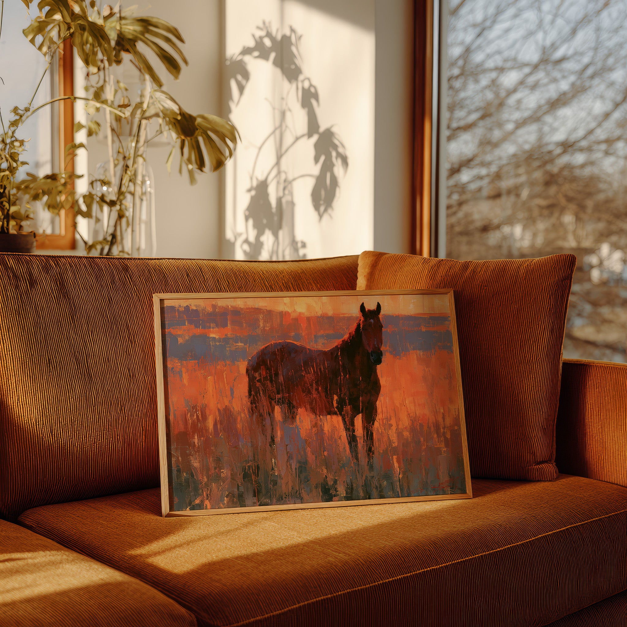 Horse Facing The Blaze