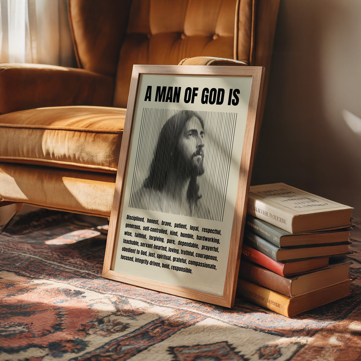 A Man of God: Line Portrait Virtues