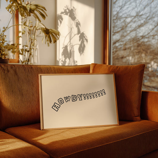 Howdy Western Typography Wall Art