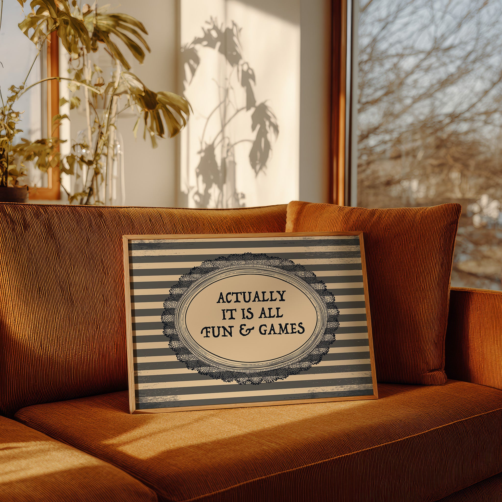 Actually It Is All Fun and Games Vintage Wall Art