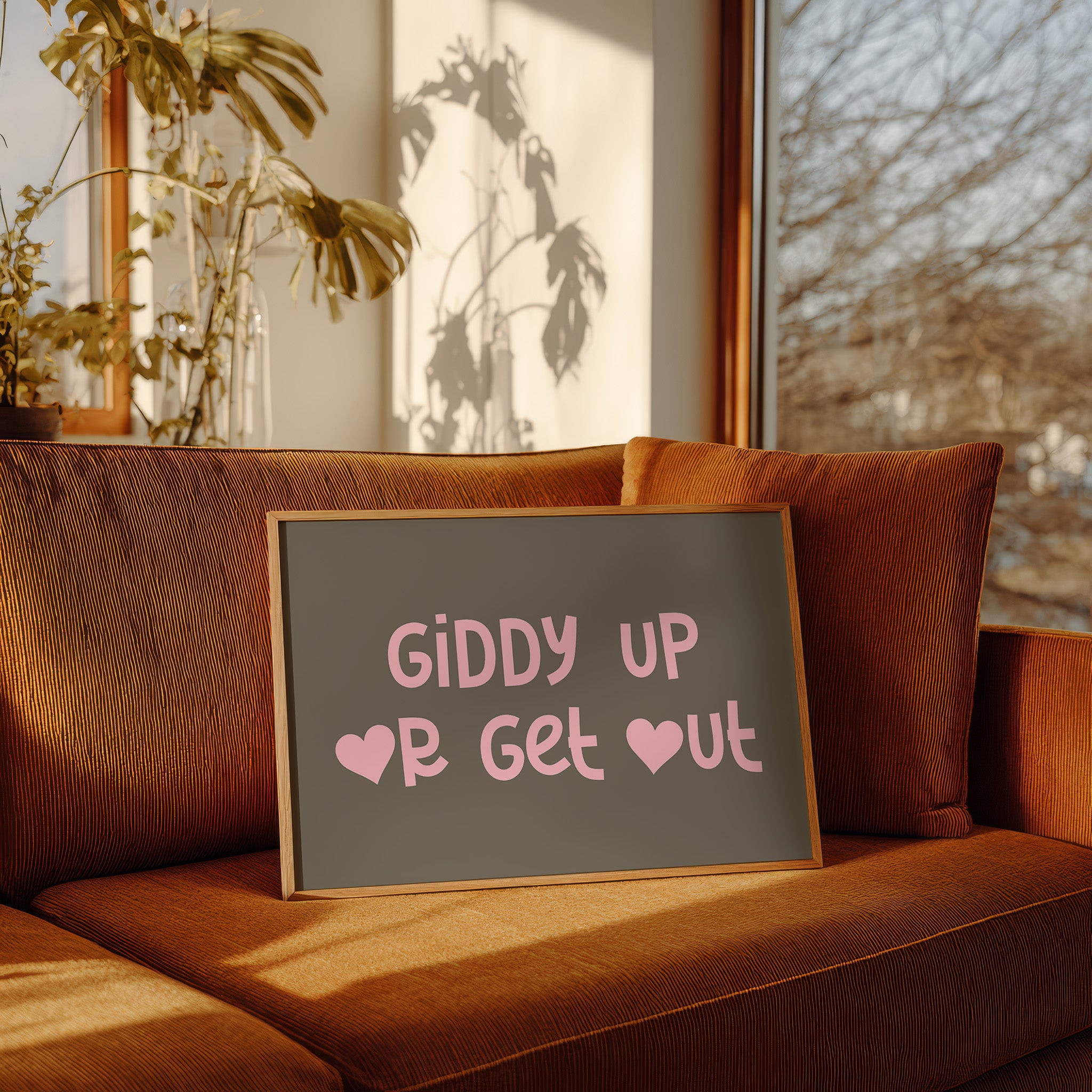 Giddy Up or Get Out Western Wall Art