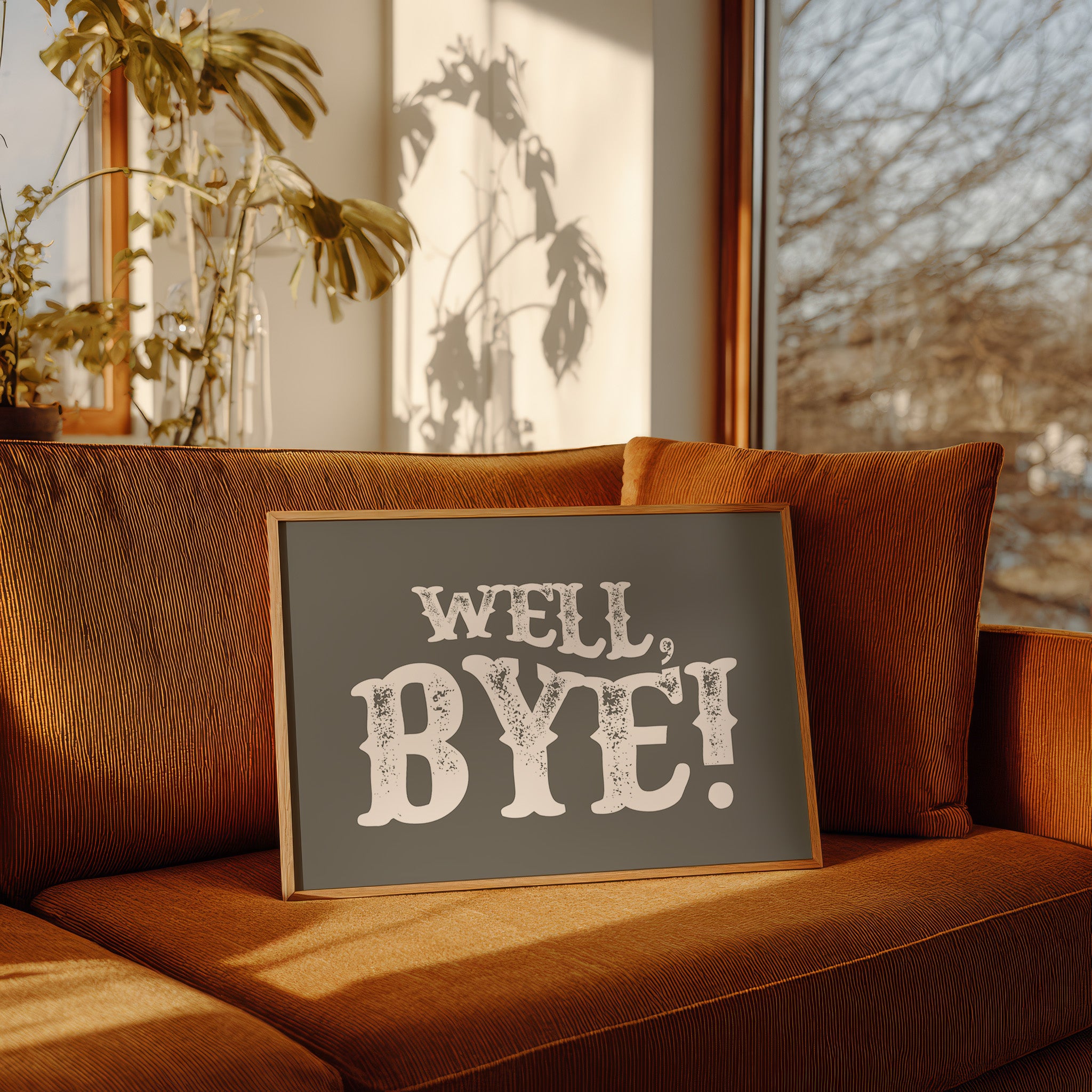 Well Bye Western Quote Wall Art