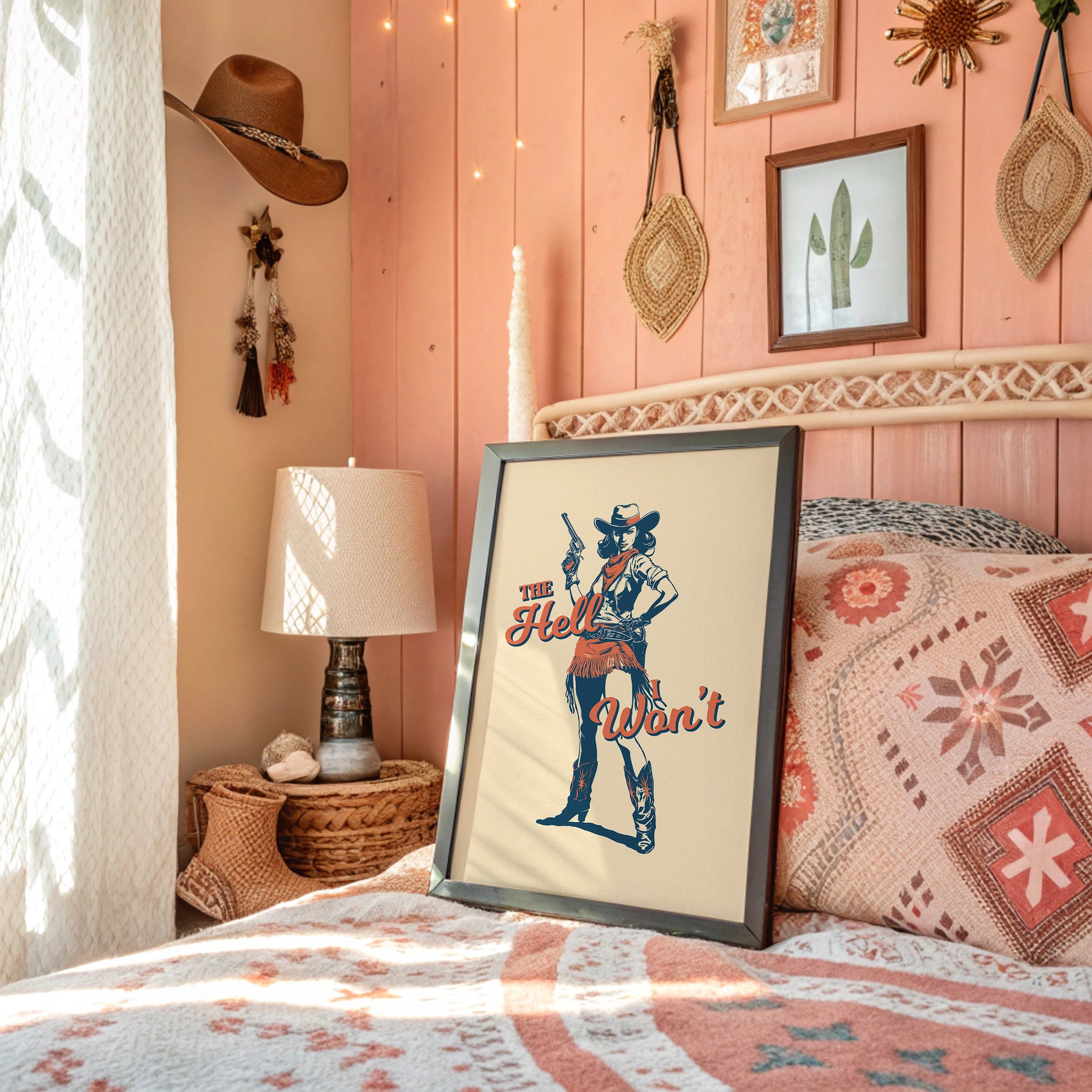 The Hell I Wont Cowgirl Western Print