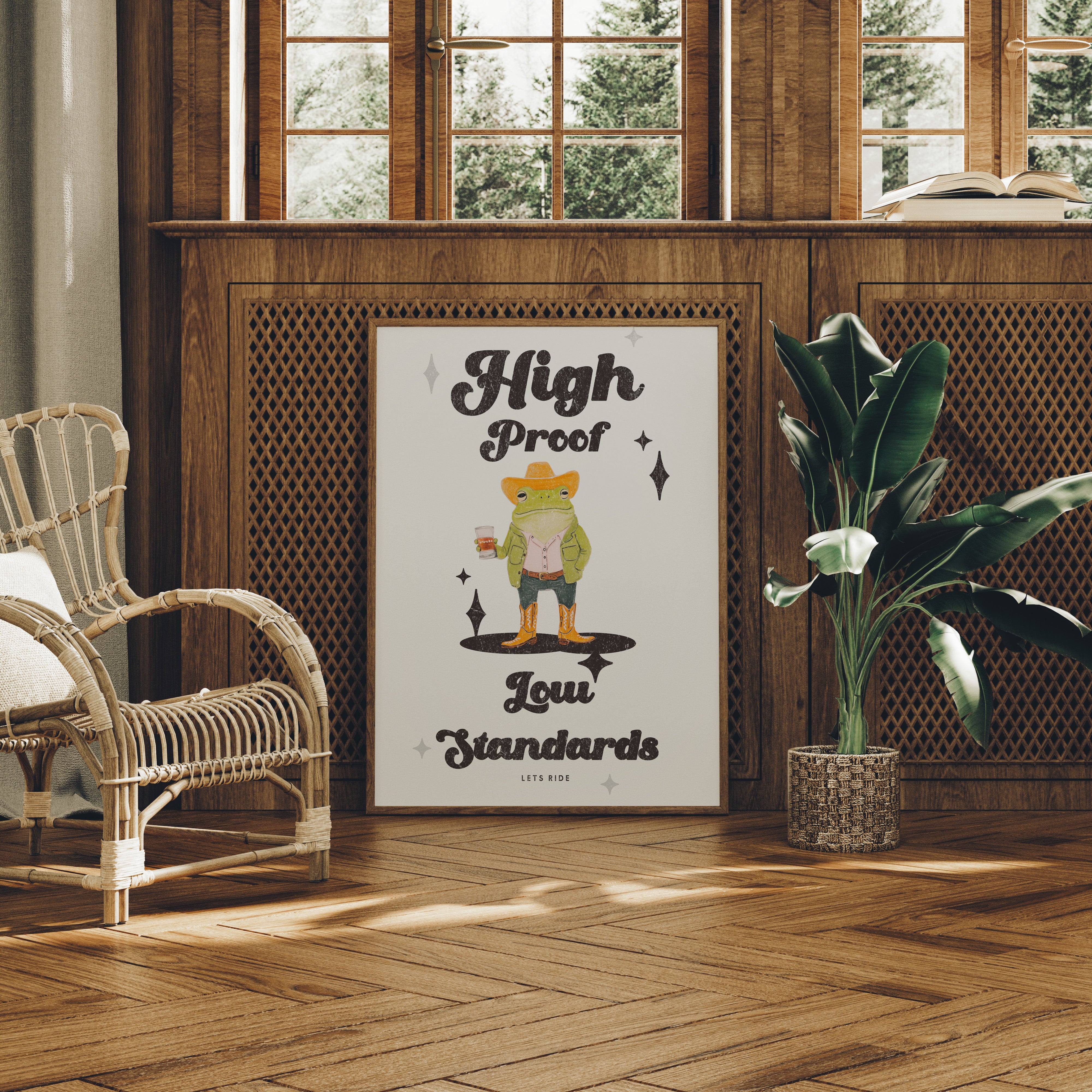 High Proof Low Standards Frog Cowboy