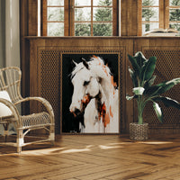 White Stallion in Amber Light