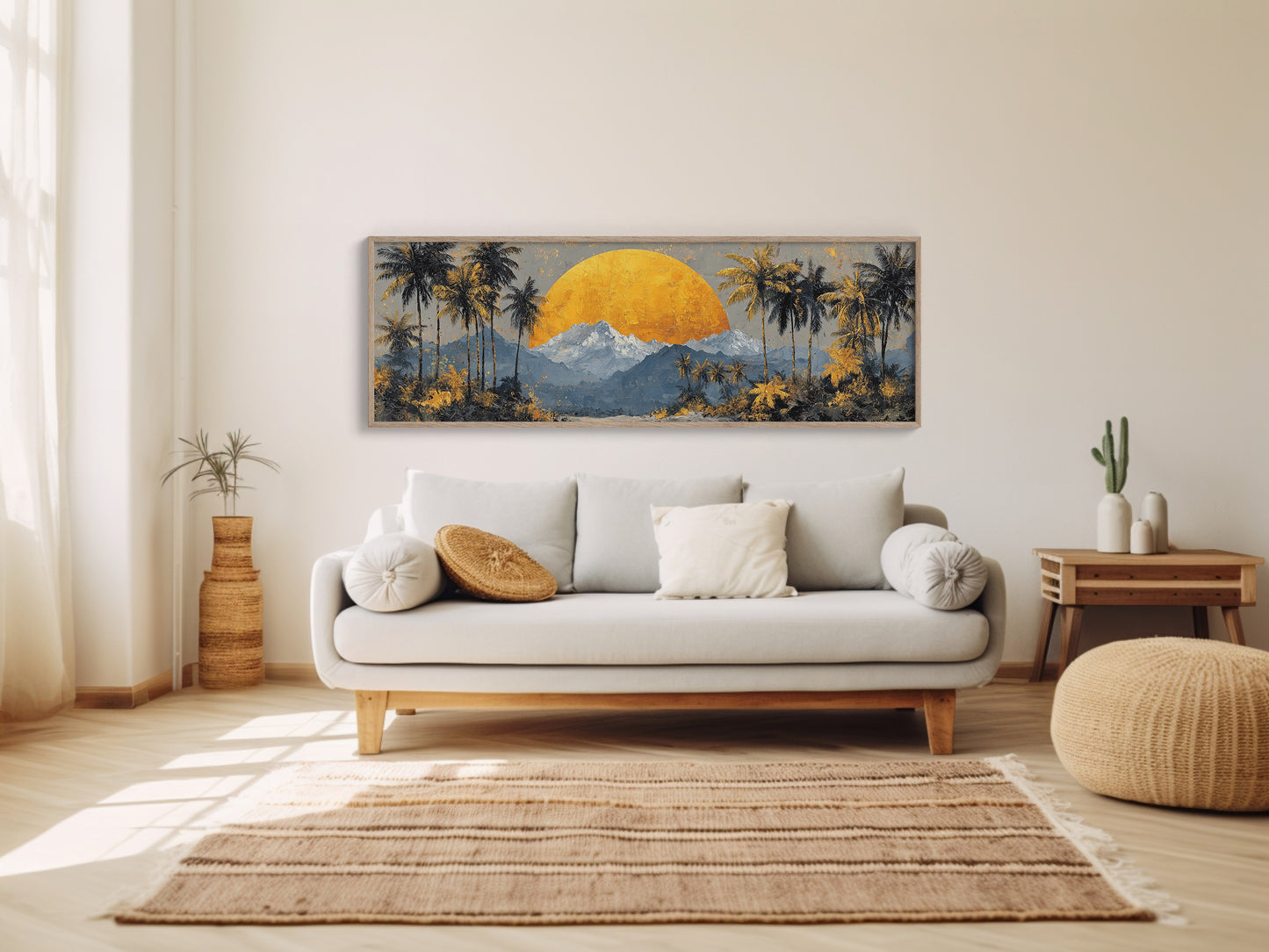 Golden Sun Beyond The Palms