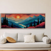 Sunset Layers Across Silent Peaks