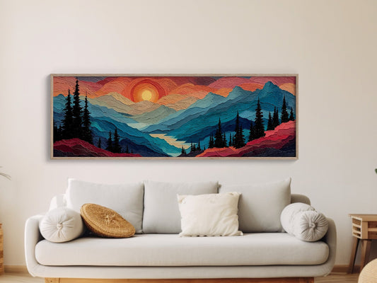 Sunset Layers Across Silent Peaks