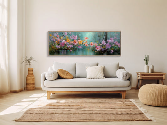 Blossoms Drifting Over Quiet Water