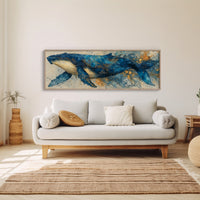 Midnight Whale In Golden Tides
