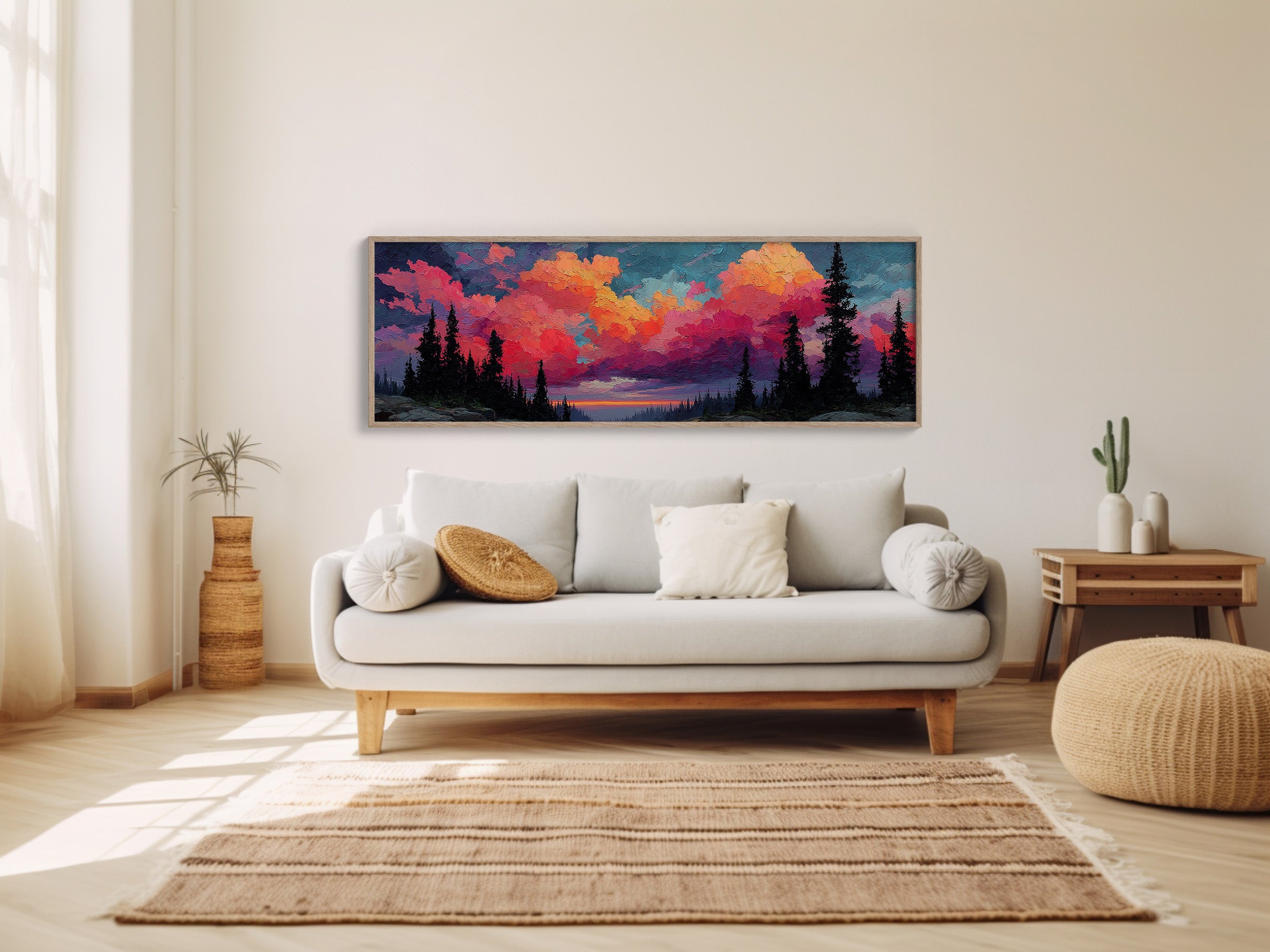 Crimson Skies Over Silent Pines