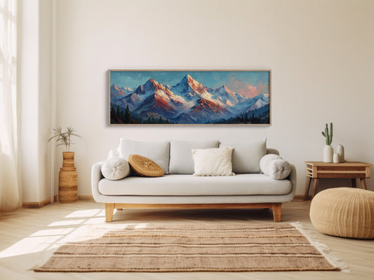 Crimson Light on Alpine Peaks