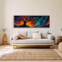 Ember Sky Beneath the Ancient Oak
