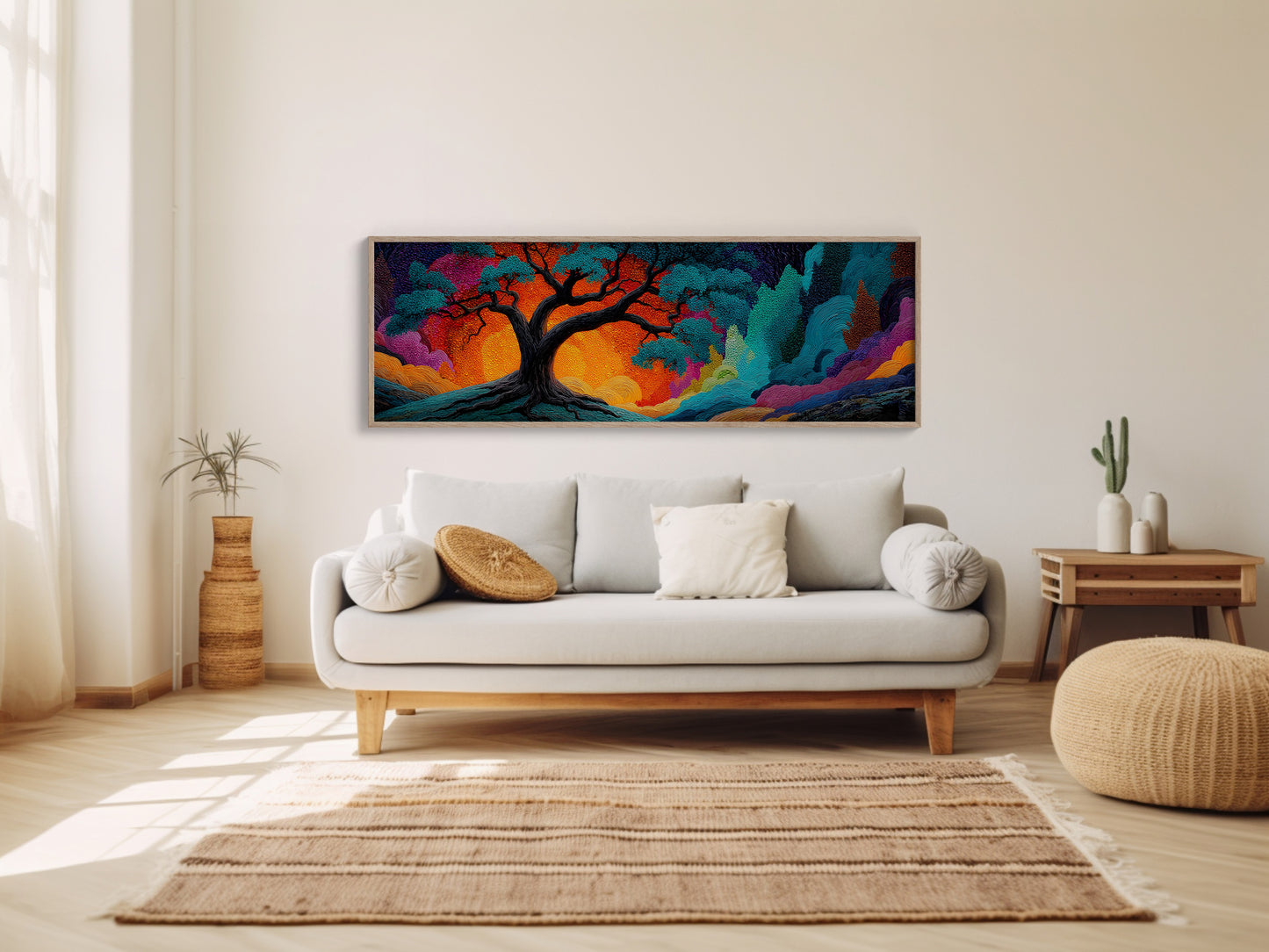 Ember Sky Beneath the Ancient Oak