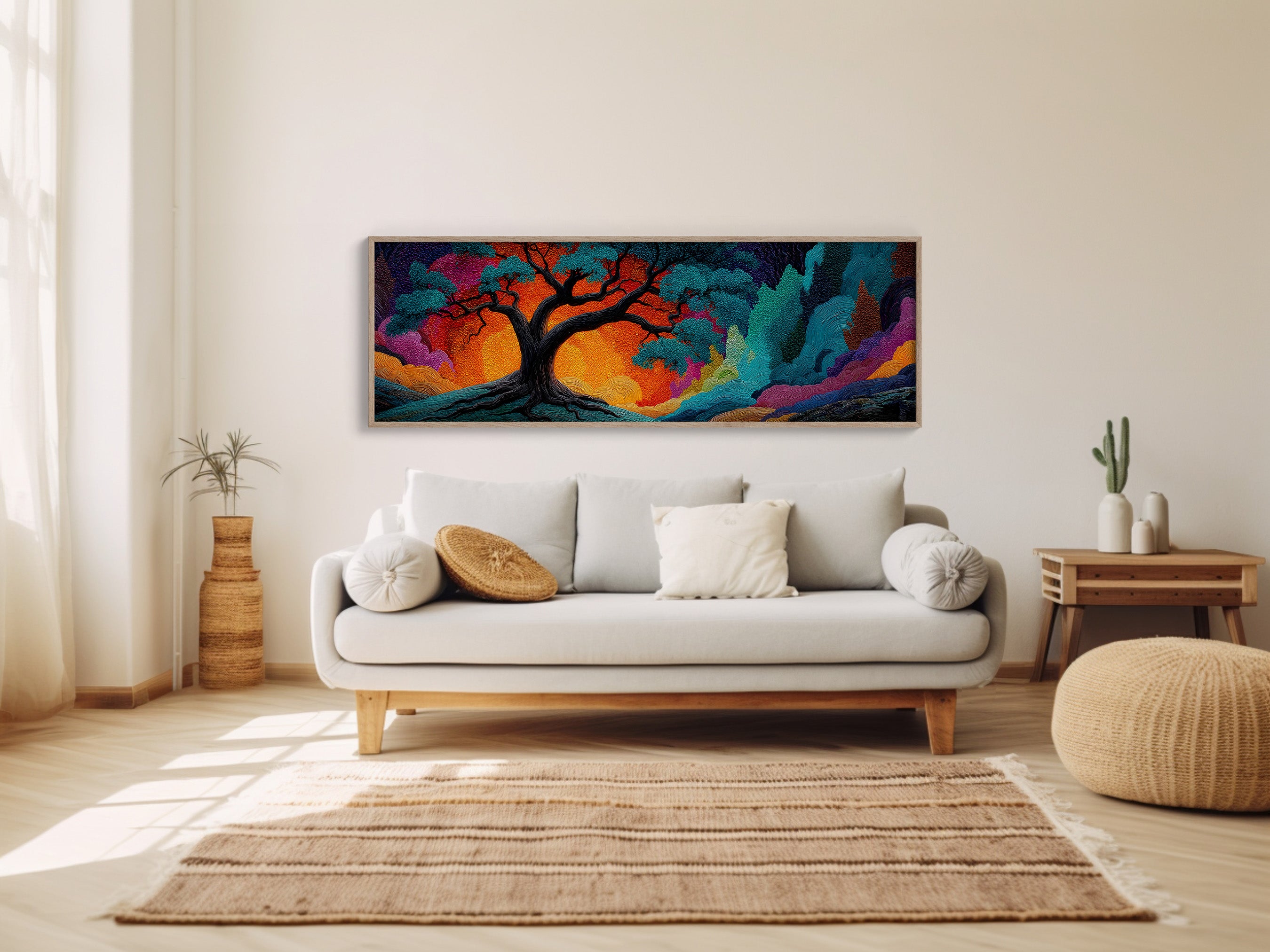 Ember Sky Beneath the Ancient Oak