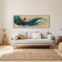 Petals Adrift on Teal Currents
