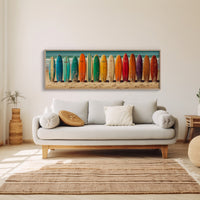 Vintage Surfboard Rainbow