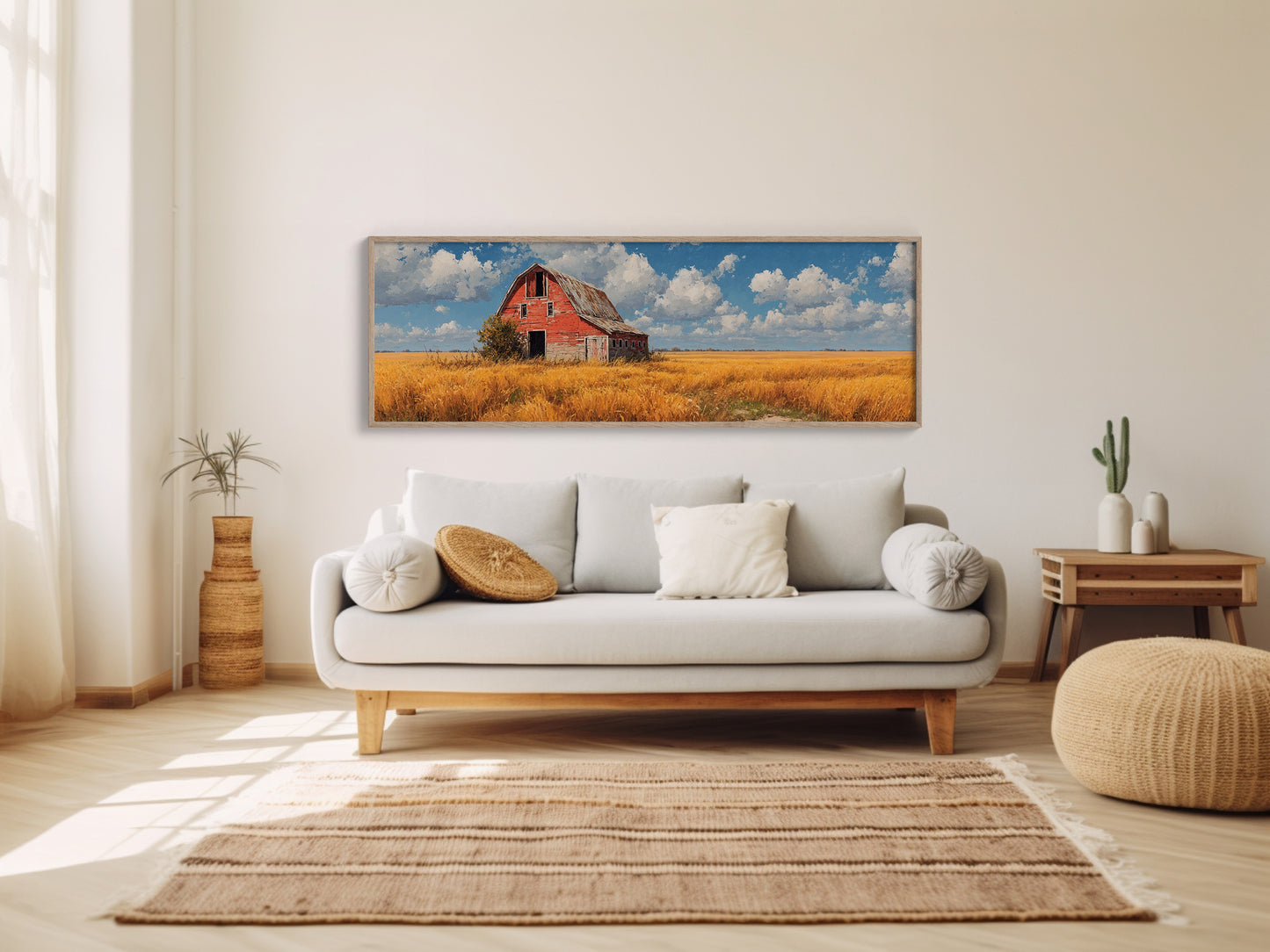 Golden Fields Red Barn